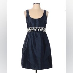 Vineyard Vines Navy And White Embellished Sheath Dress